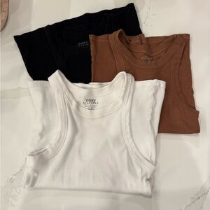 Women's Tank Tops - Black, White, and Brown
